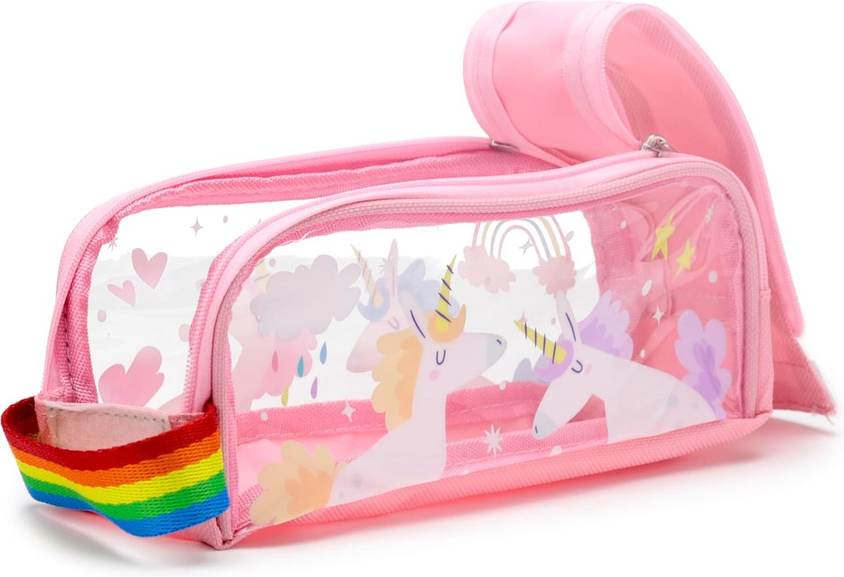 Estuche Transparente Unicornio Mágico