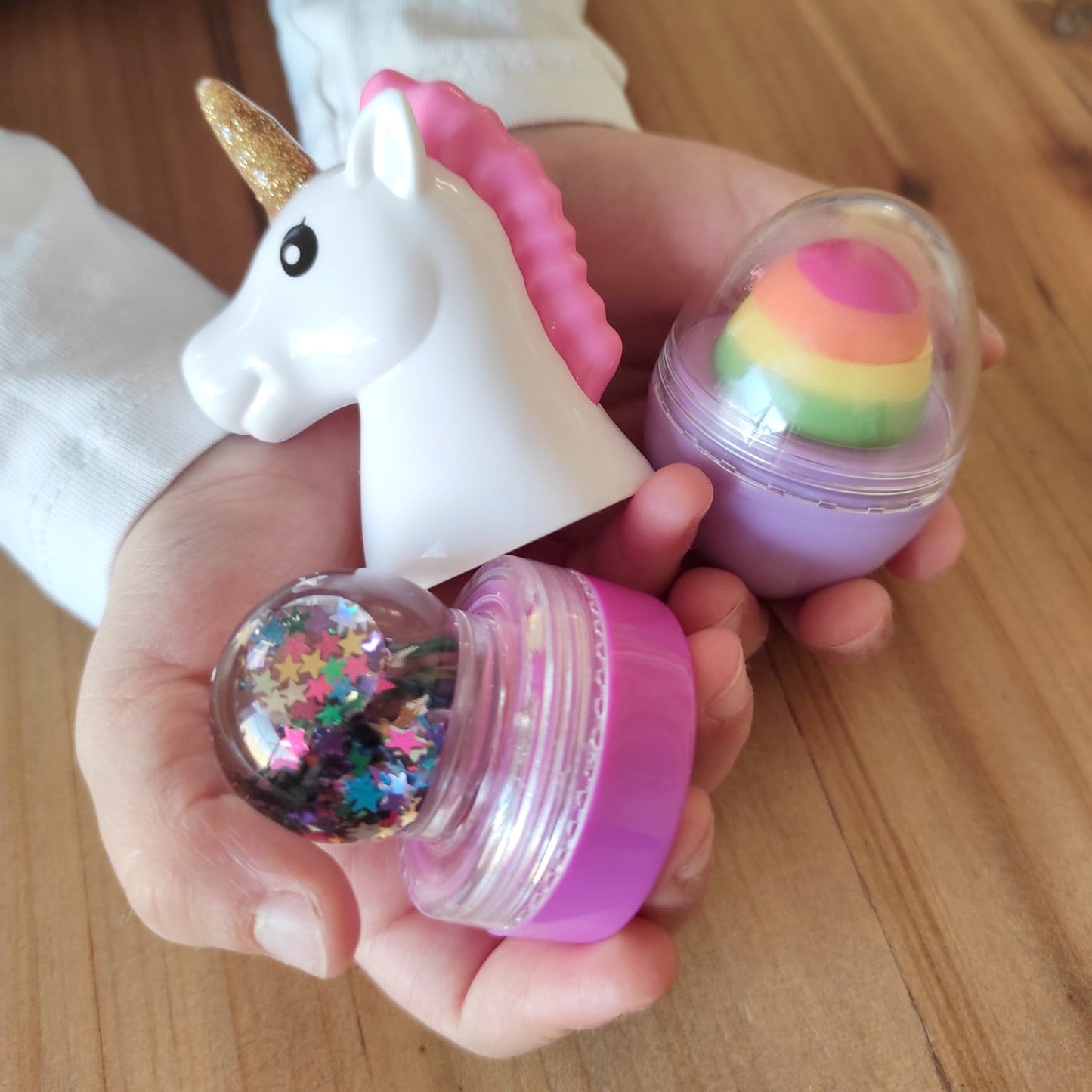 Lip Gloss, Bálsamo labial Niñas en cajita bola de estrellas