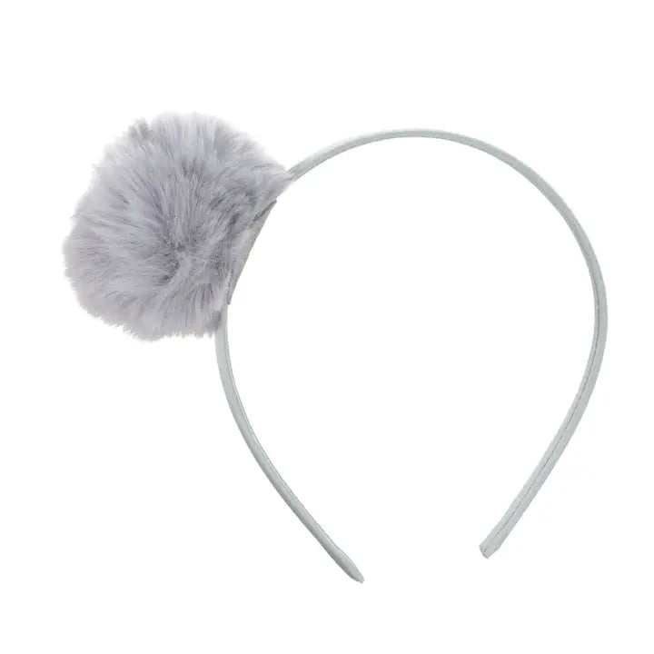 Diadema fina con pompón