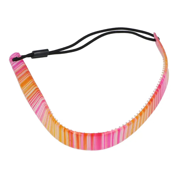 Diadema silicona rayas de colores (22cm diámetro, 1,5cm de ancho)