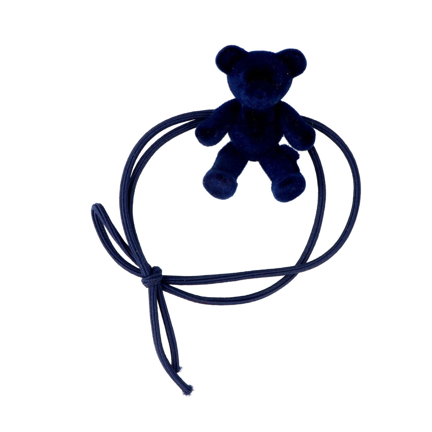 Coletero elástico con osito de terciopelo