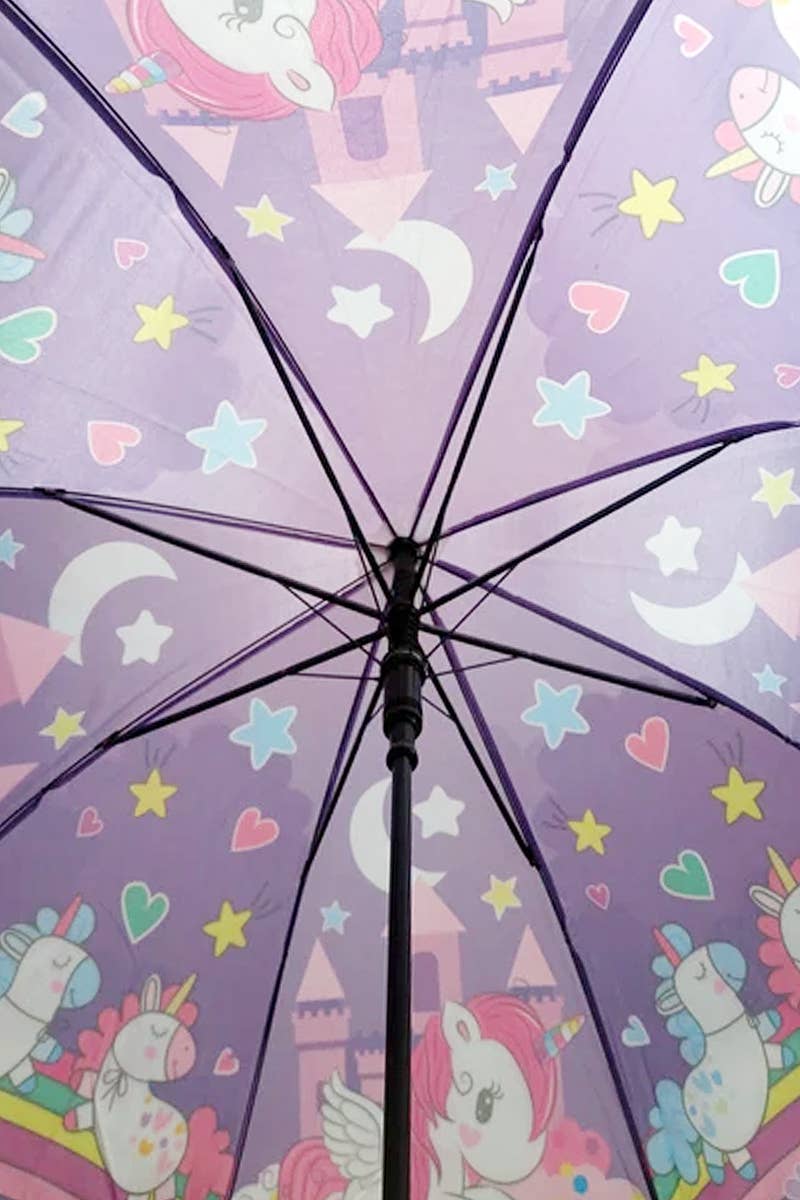 Paraguas plegable automático Unicorn Pony para niños
