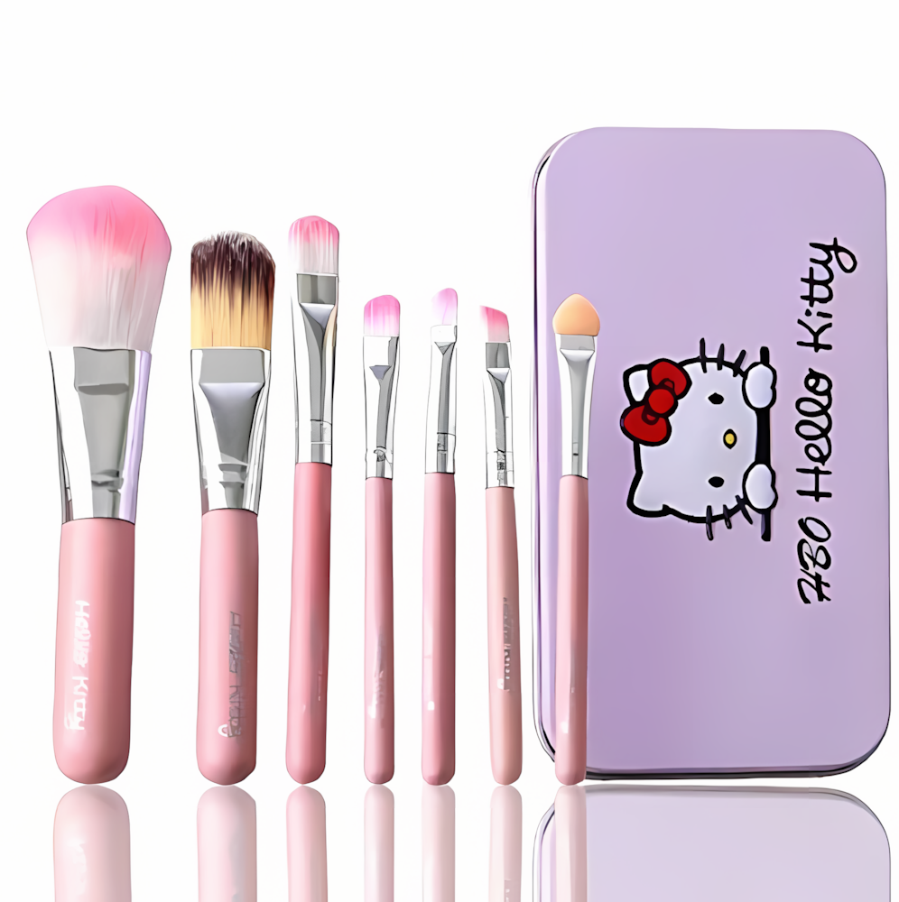 Set de 7 Brochas Sanrio Hello Kitty (Lila)