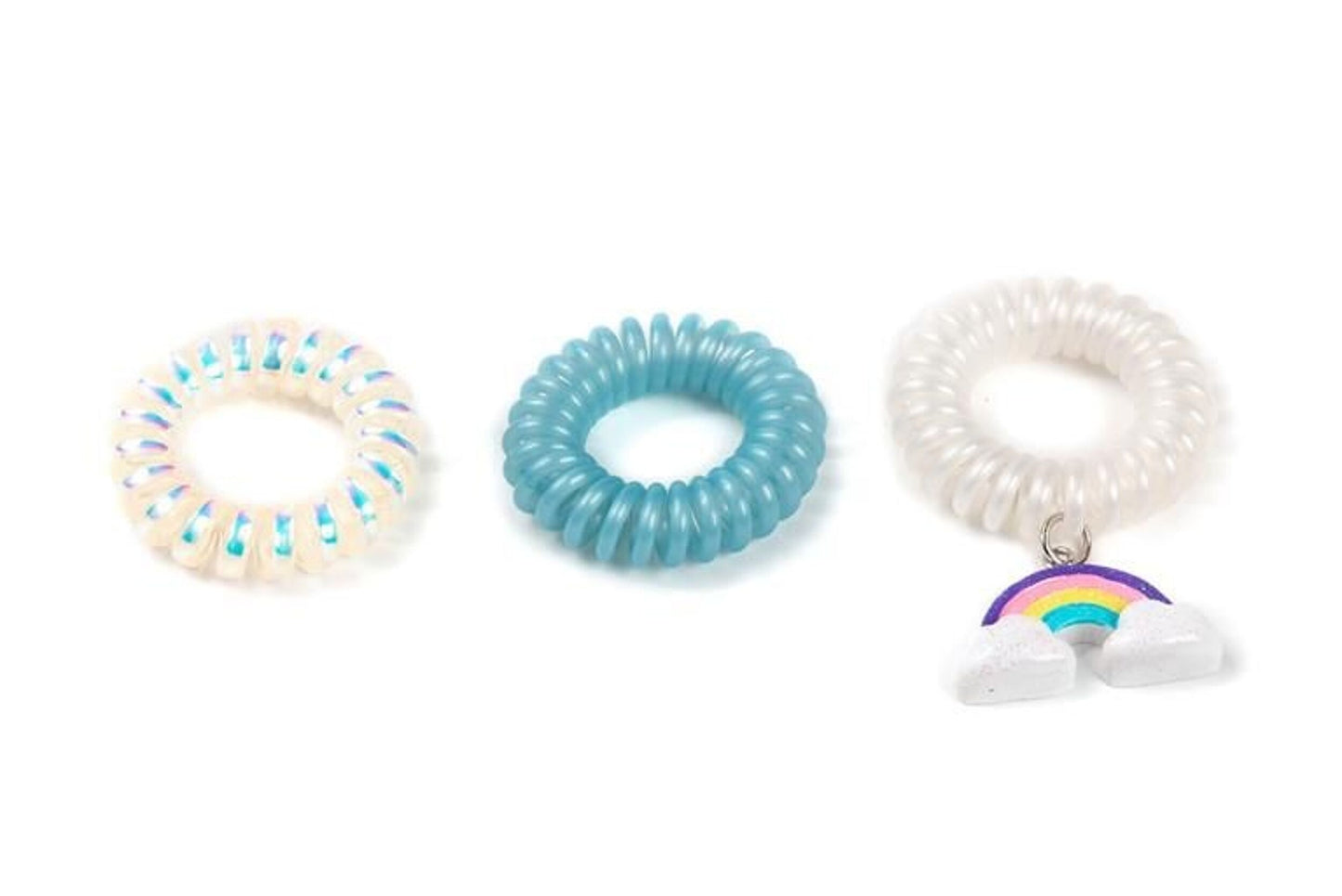Set de 3 coleteros cable de teléfono con forma de unicornio, helado y nube!