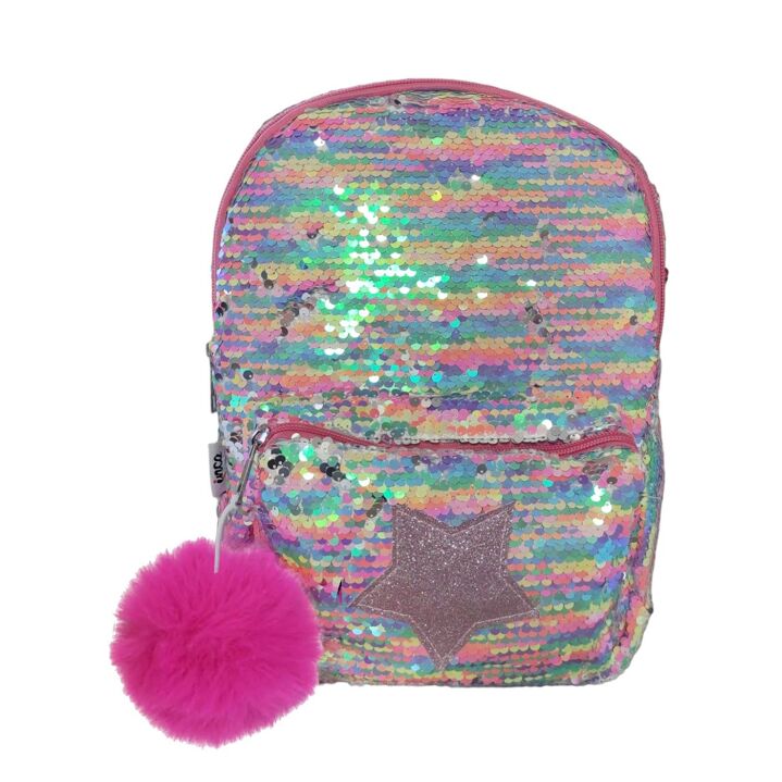 Mochila infantil de lentejuelas con cremallera 2 modelos Multicolores