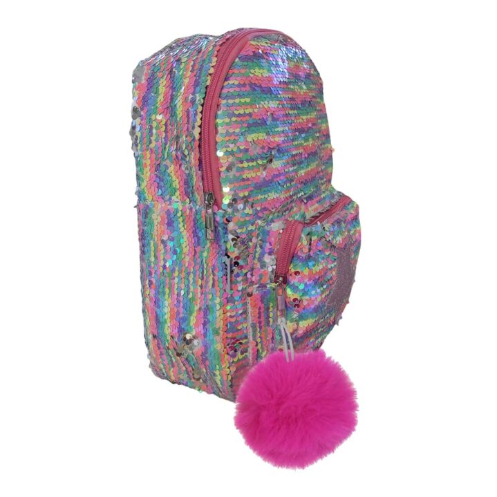 Mochila infantil de lentejuelas con cremallera 2 modelos Multicolores