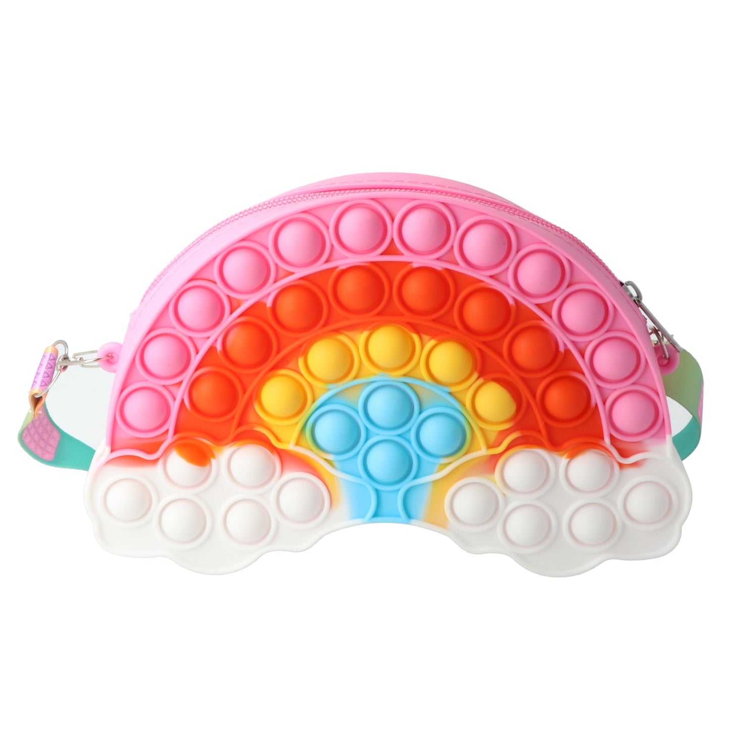 Bolso cruzado silicona Pop-it arcoiris