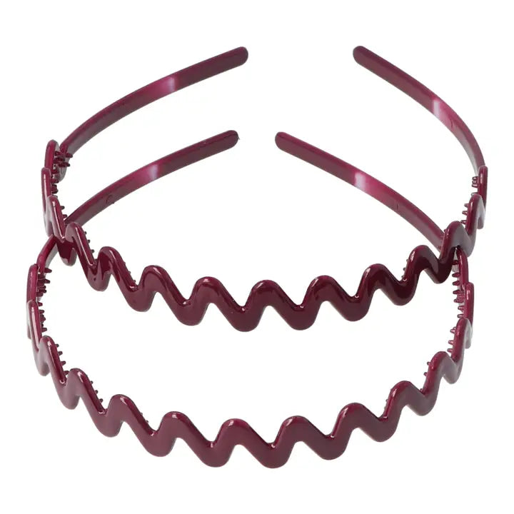Diadema zigzag burdeos