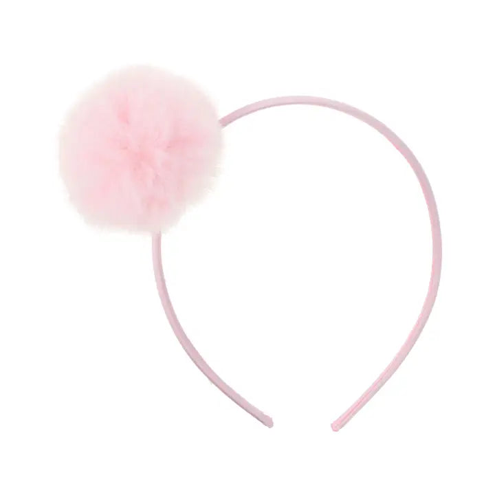Diadema fina con pompón