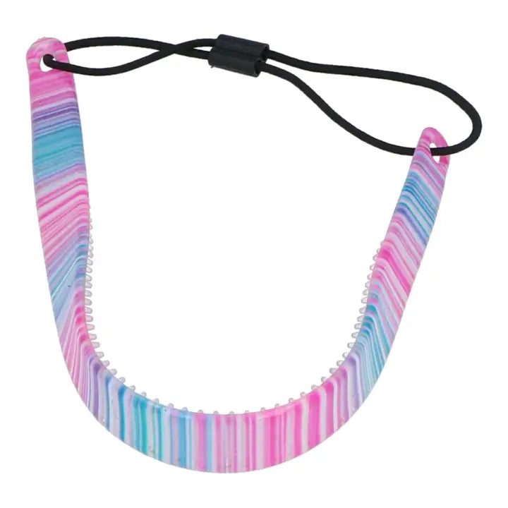Diadema silicona rayas de colores (22cm diámetro, 1,5cm de ancho)