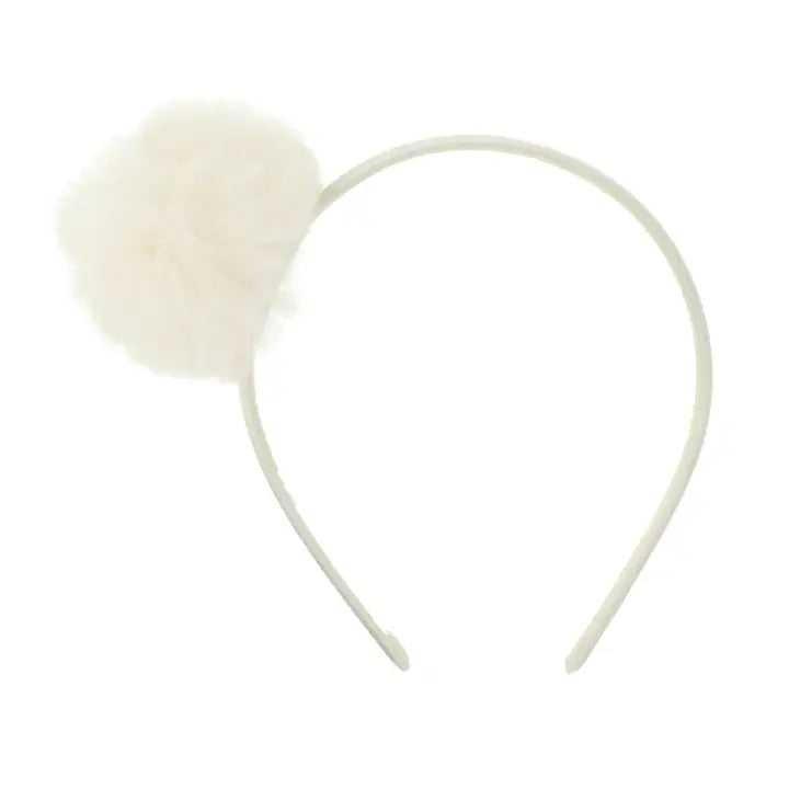 Diadema fina con pompón