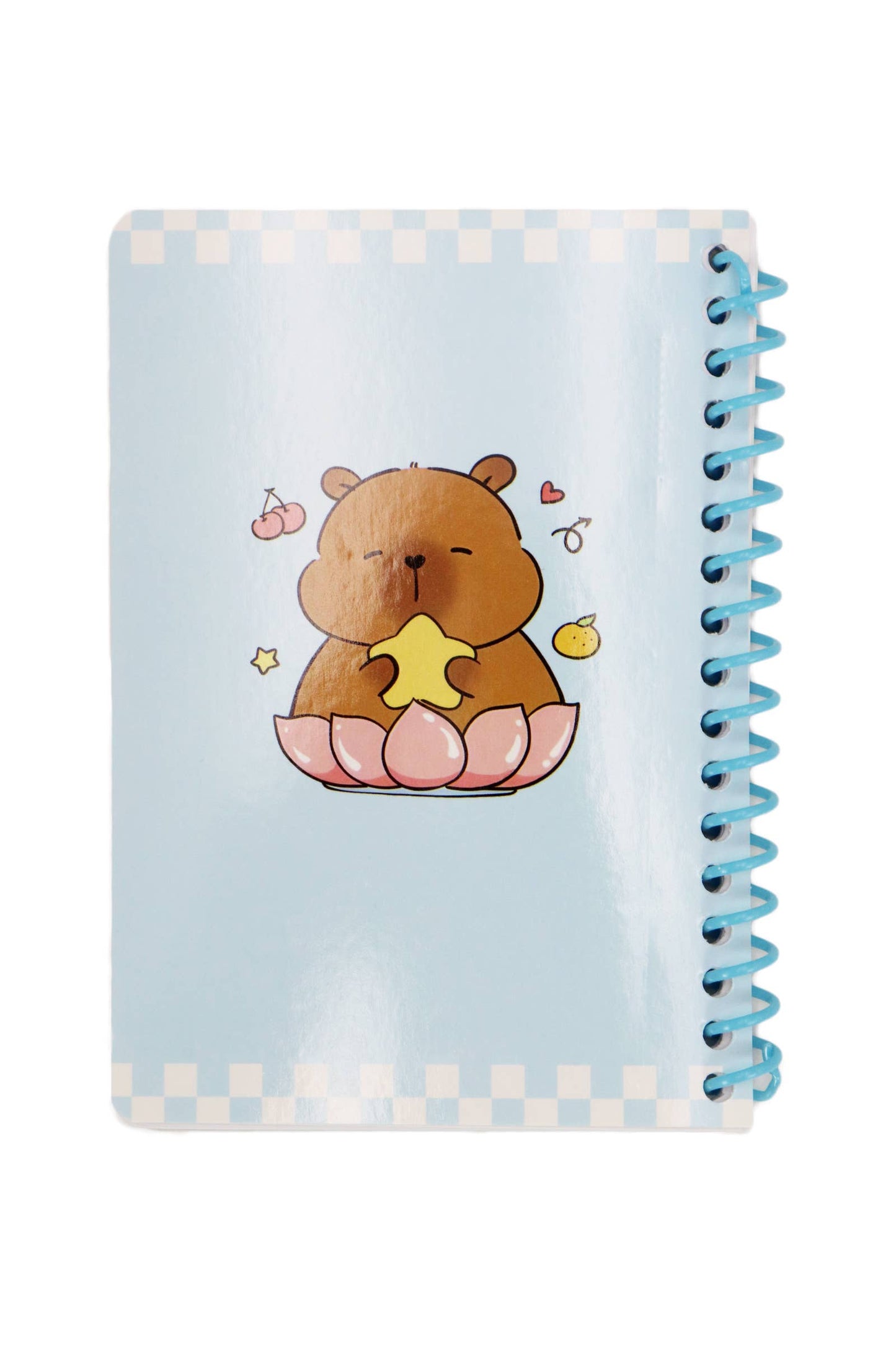 Cuaderno de espiral de 50 páginas con bolígrafo de capibara