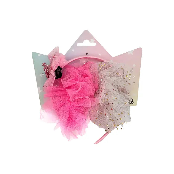 Set diadema y 2 scrunchies de tul