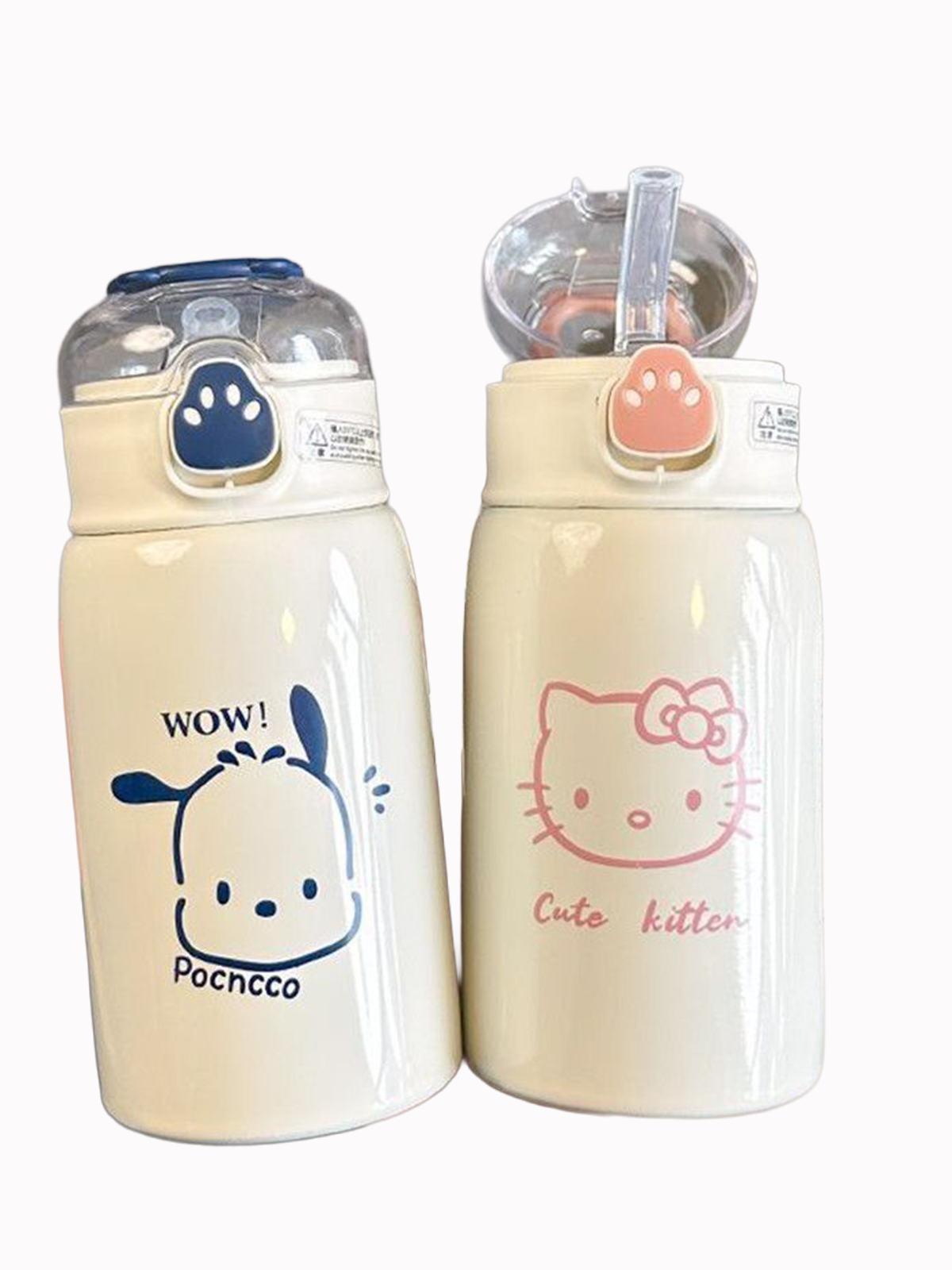 Botella térmica Kitty y Pochacco