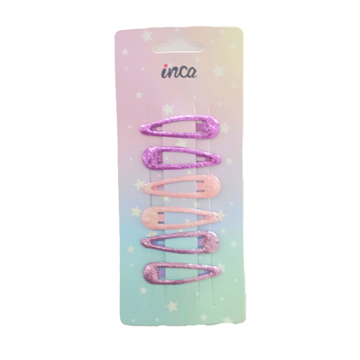 Pack 6 clips brillantina