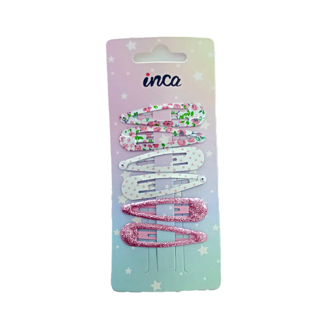 Pack 6 clips estampados