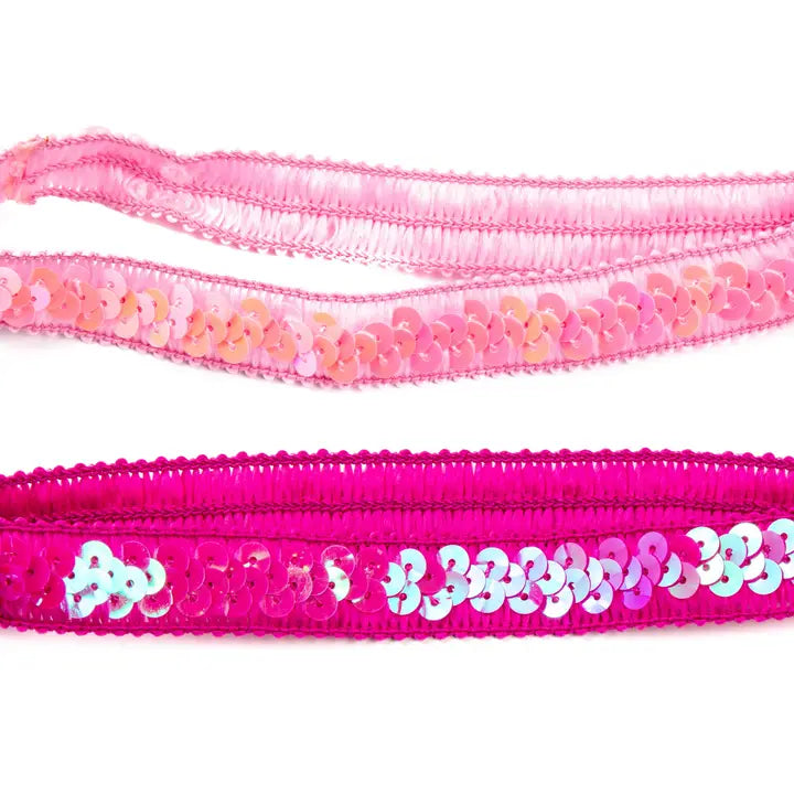 Set de 2 cintas con lentejuelas