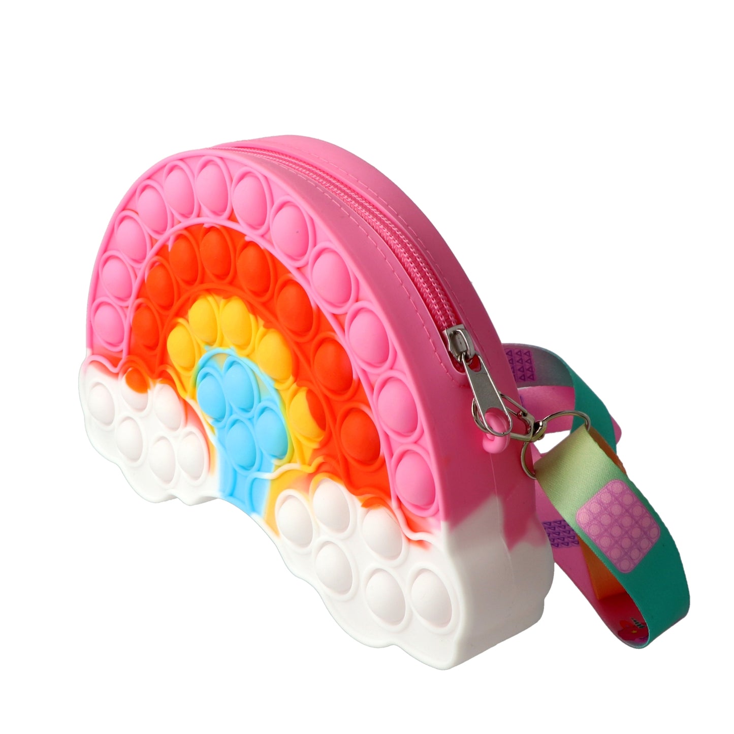 Bolso cruzado silicona Pop-it arcoiris