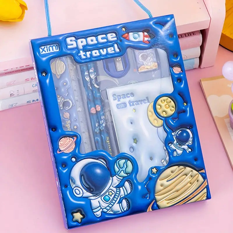 Juego de Papelería de Dibujos Animados Divertidos de 6 Piezas Astronauta