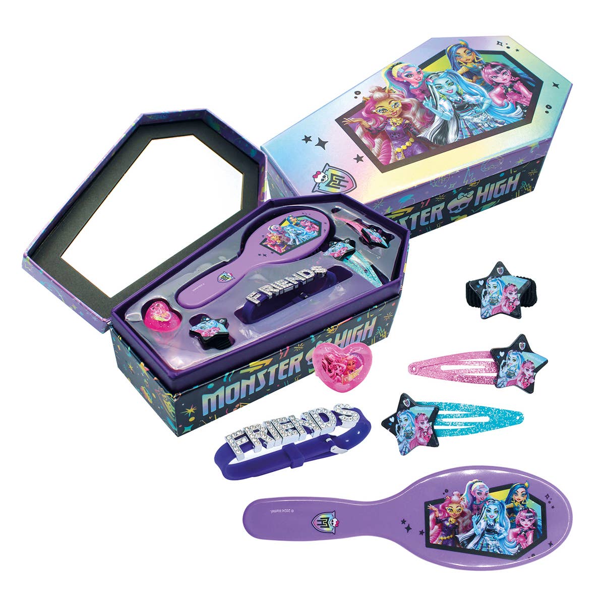 JOYERO MONSTER HIGH CON ACCESORIOS: CEPILLO, 2 PINZAS