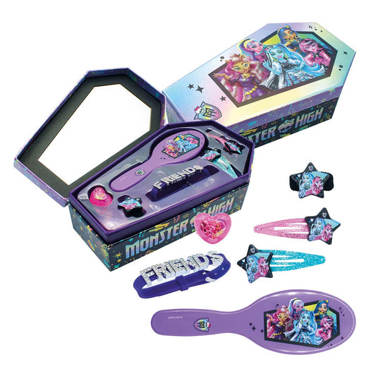 JOYERO MONSTER HIGH CON ACCESORIOS: CEPILLO, 2 PINZAS