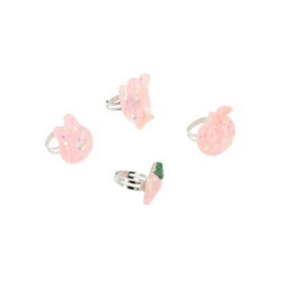 Set de 4 anillos infantiles - Ajustables en Caja Castillo
