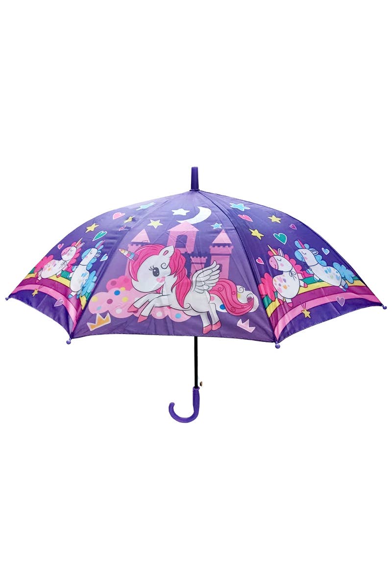 Paraguas plegable automático Unicorn Pony para niños