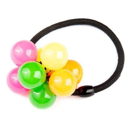 Set 2 coleteros elásticos con 8 bolitas de plástico de colores