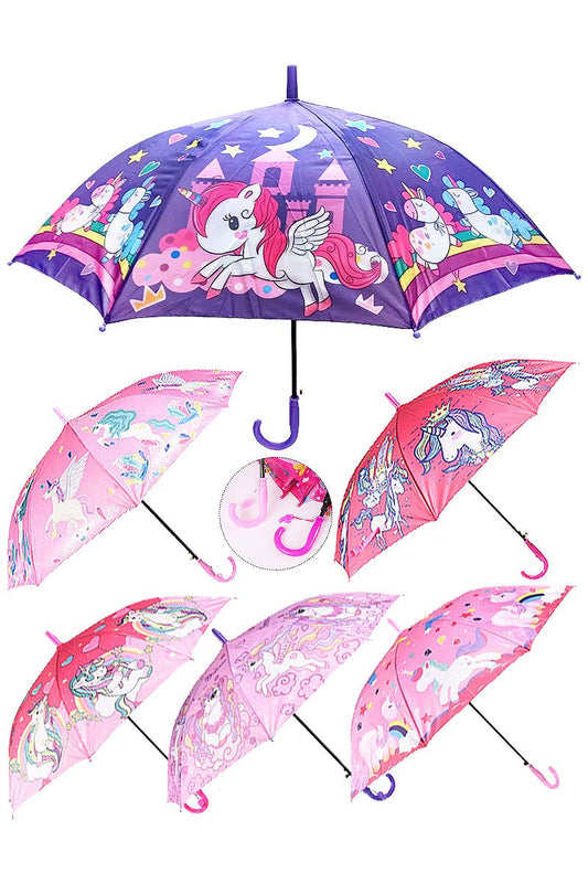 Paraguas plegable automático Unicorn Pony para niños