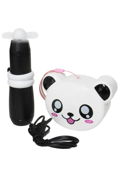 Ventilador eléctrico portátil Animal Pals con espejo