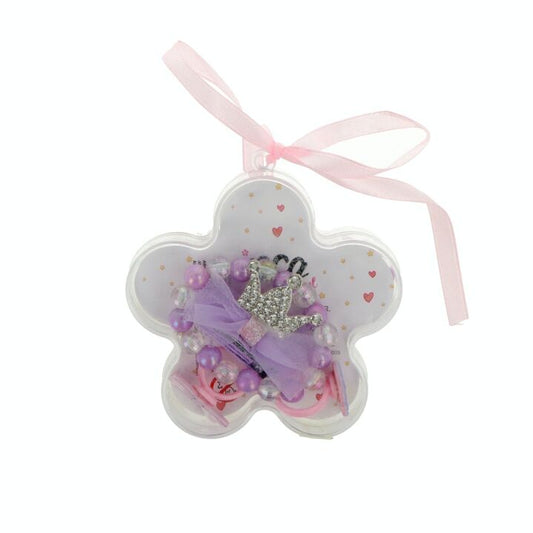 Set de bisutería en caja flor