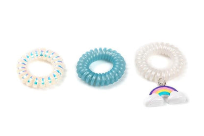 Set de 3 coleteros cable de teléfono con forma de unicornio, helado y nube!