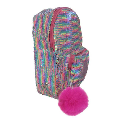 Mochila infantil de lentejuelas con cremallera 2 modelos Multicolores