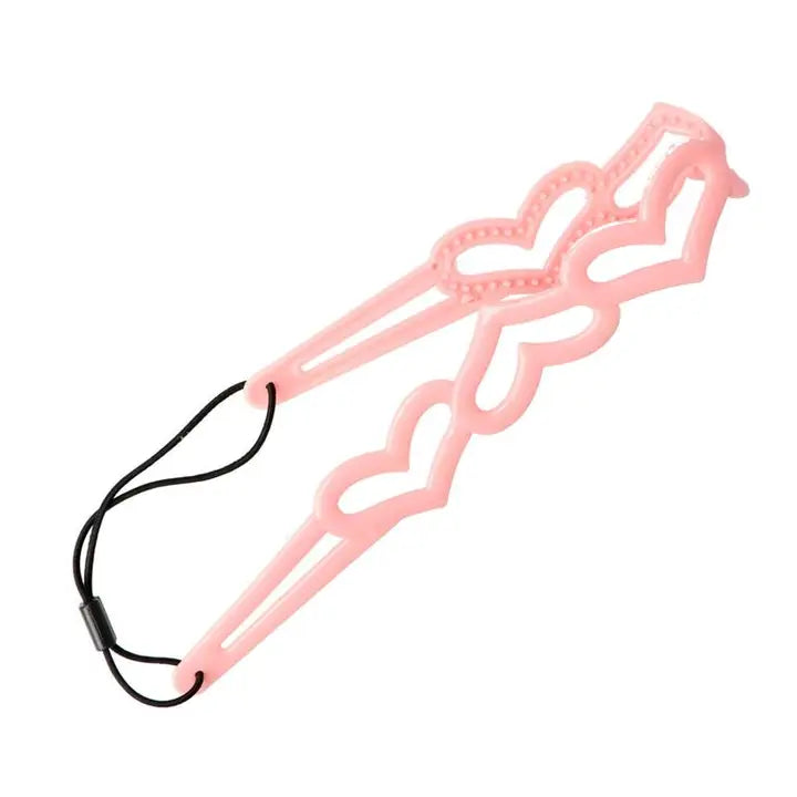 Diadema silicona corazones brillantina colores invierno