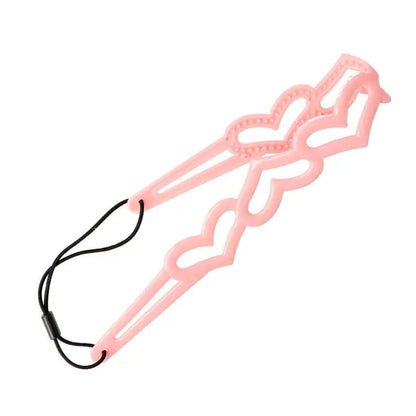 Diadema silicona corazones brillantina colores invierno