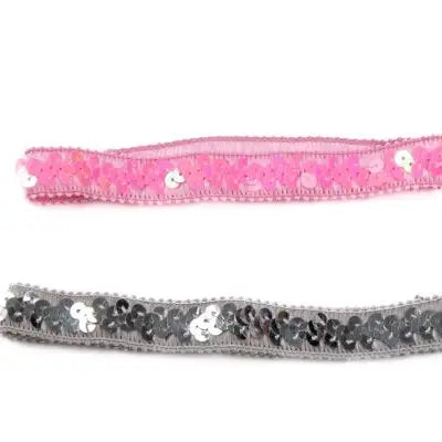 Set de 2 cintas con lentejuelas