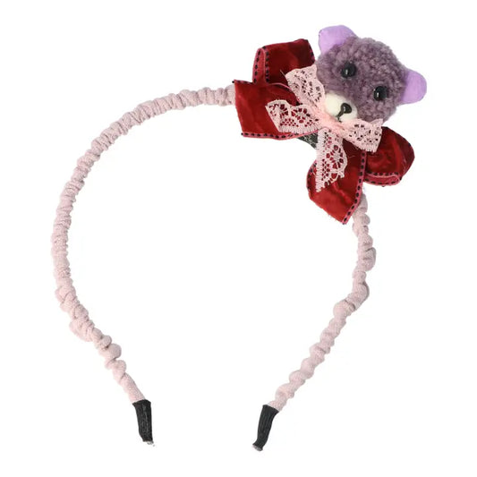 Diadema forrada con cabeza de osito