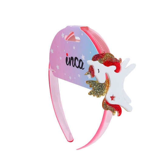 Diadema transparente unicornio
