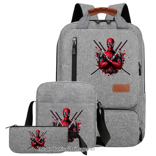 Mochila Deadpool 3 piezas