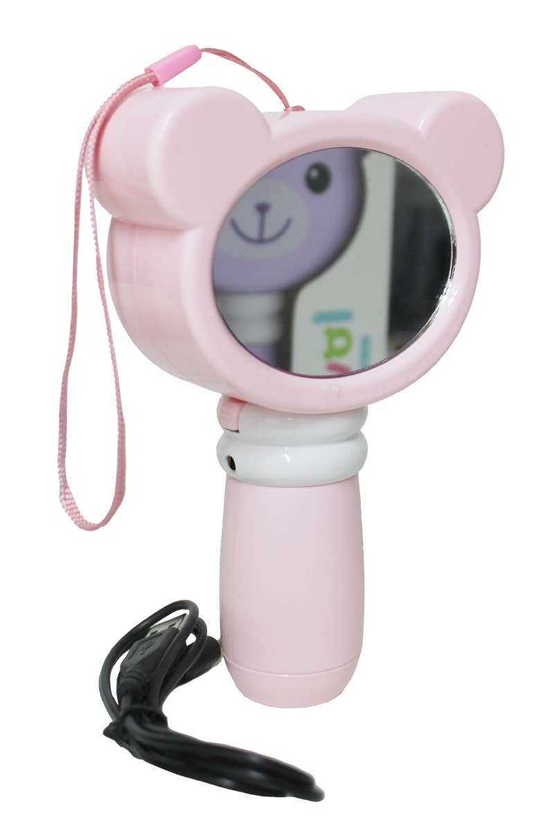 Ventilador eléctrico portátil Animal Pals con espejo