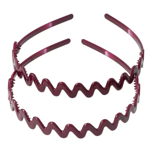 Diadema zigzag burdeos