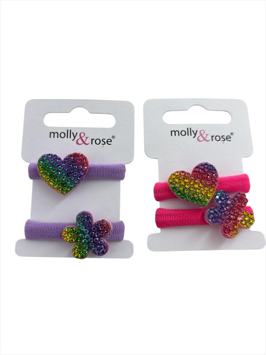 PACK 2 COLETEROS CORAZÓN/FLOR  STRASS