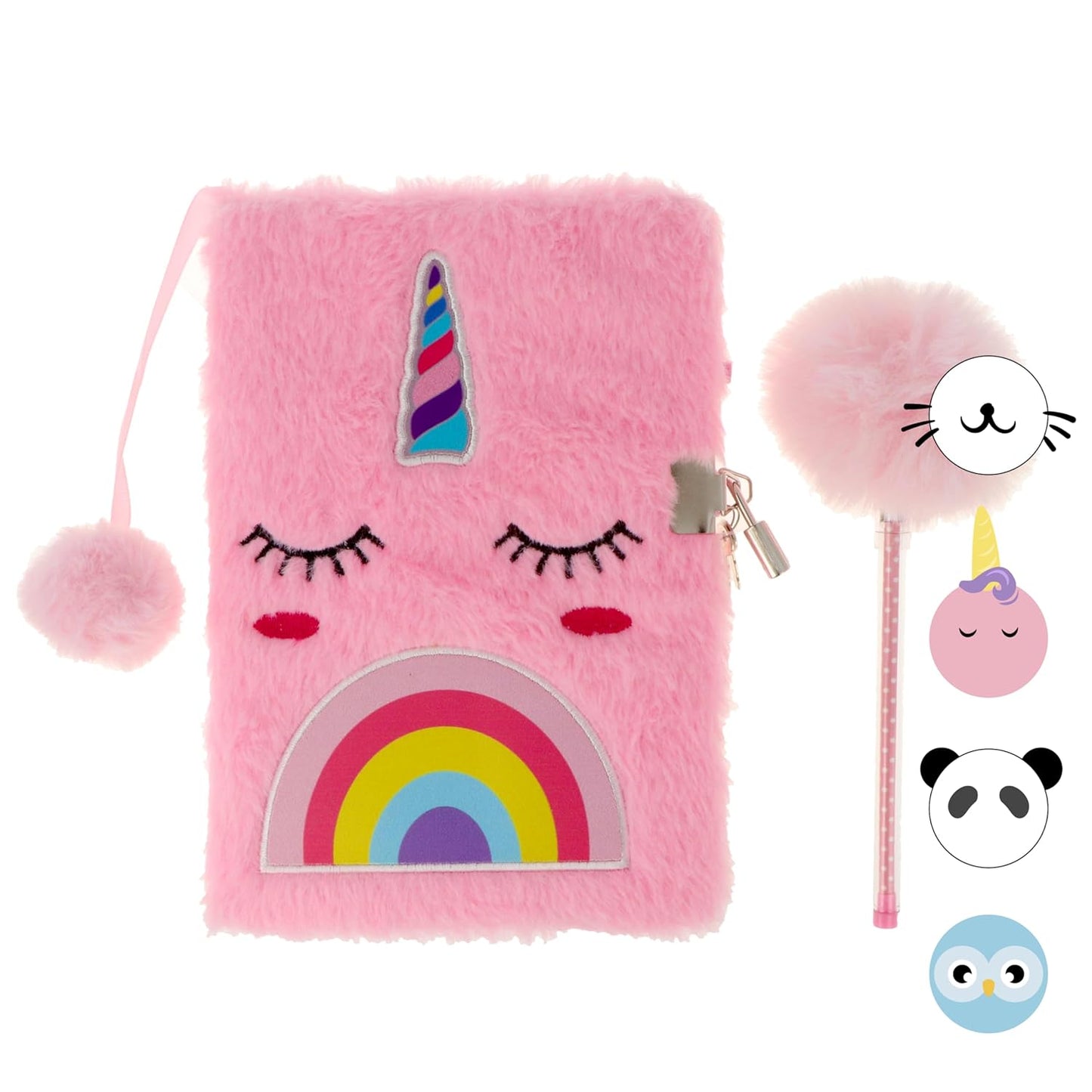 Diario secreto cuaderno peluche Unicornio