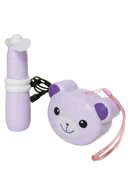 Ventilador eléctrico portátil Animal Pals con espejo