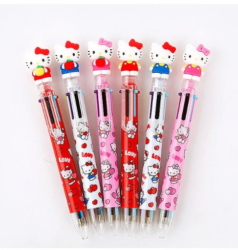 Lápiz de Bolas de 6 Colores de Personajes de Sanrio - 0,7 mm