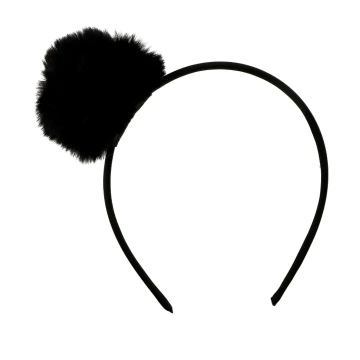 Diadema fina con pompón