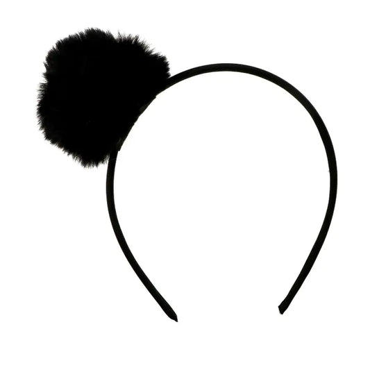 Diadema fina con pompón