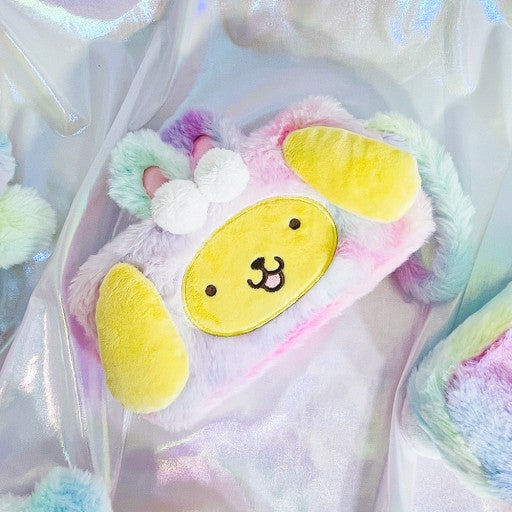 Estuche doble multiuso degradado esponjoso de Sanrio, estuche para lápices