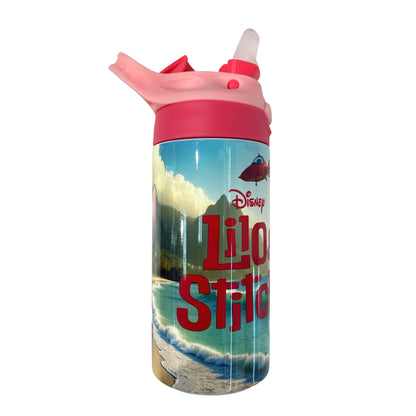 Botella infantile con tapa deportiva y pajita – 350 ml