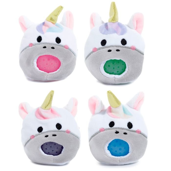 Juguete Estrujable de Peluche Queasy Squeezies Unicornio Adoracorns